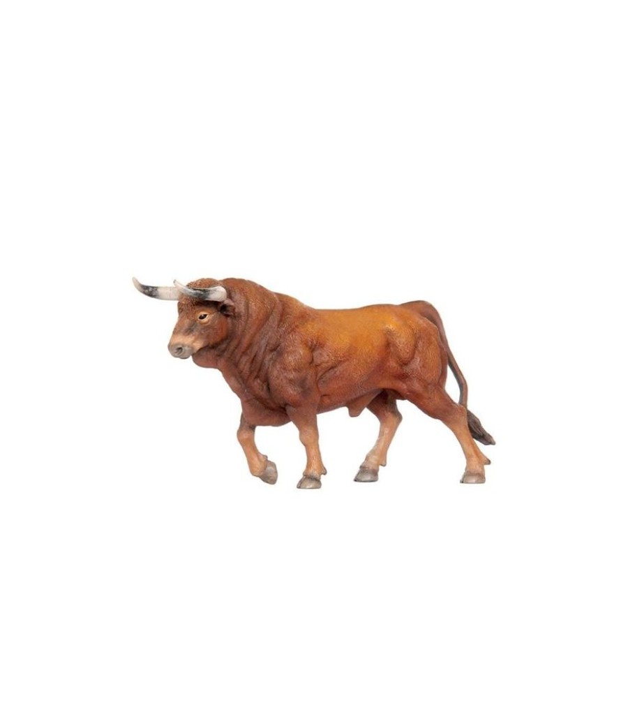 COLLECTA Toro Bravo Colorado Trotando De Juguete | Collecta Animales De Granja