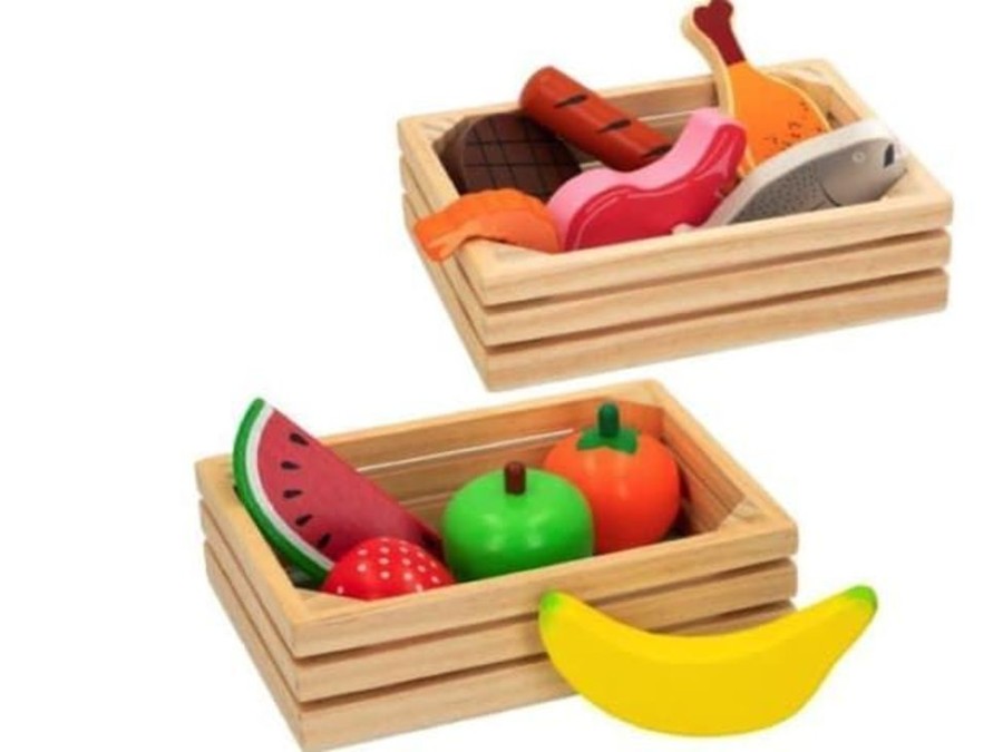 COLORBABY Caja Con Alimentos De Madera Woomax | Colorbaby Juguetes De Madera