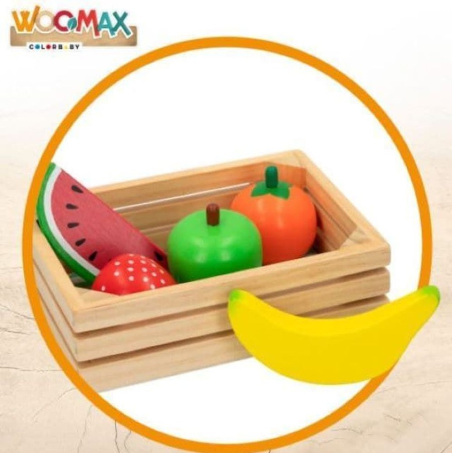 COLORBABY Caja Con Alimentos De Madera Woomax | Colorbaby Juguetes De Madera