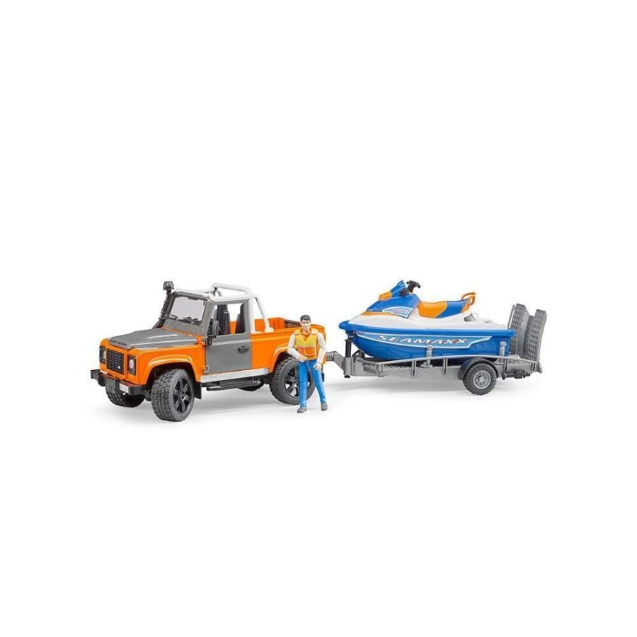 Bruder Coche De Juguete Land Rover + Remolque + Moto De Agua Escal 1:16 Bruder 02599 Vehiculos De Emergencia Bruder