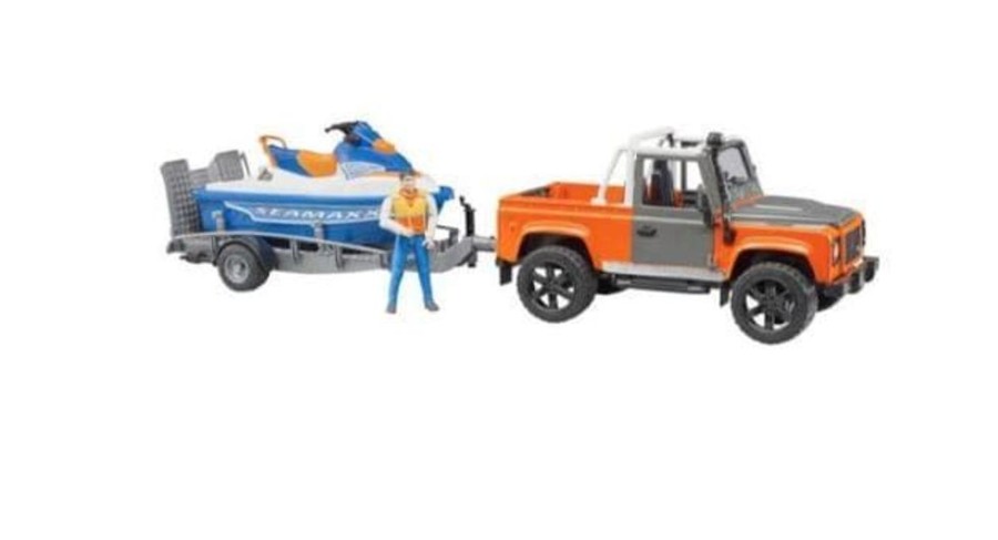 Bruder Coche De Juguete Land Rover + Remolque + Moto De Agua Escal 1:16 Bruder 02599 Vehiculos De Emergencia Bruder