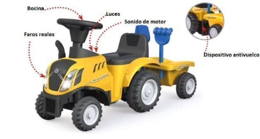 Jamara Tractor Correpasillos New Holland T7 Amarillo Jamara 460356 Correpasillos