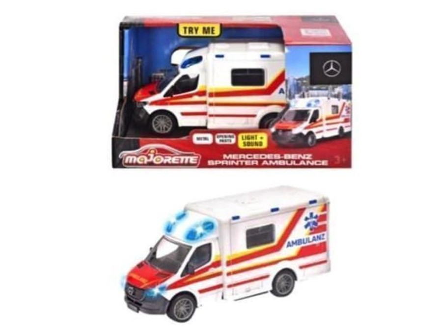 Majorette Ambulancia De Juguete Mercedes Benz De Metal Con Luz Y Sonido 12,5 Cm | Majorette Otros Juguetes