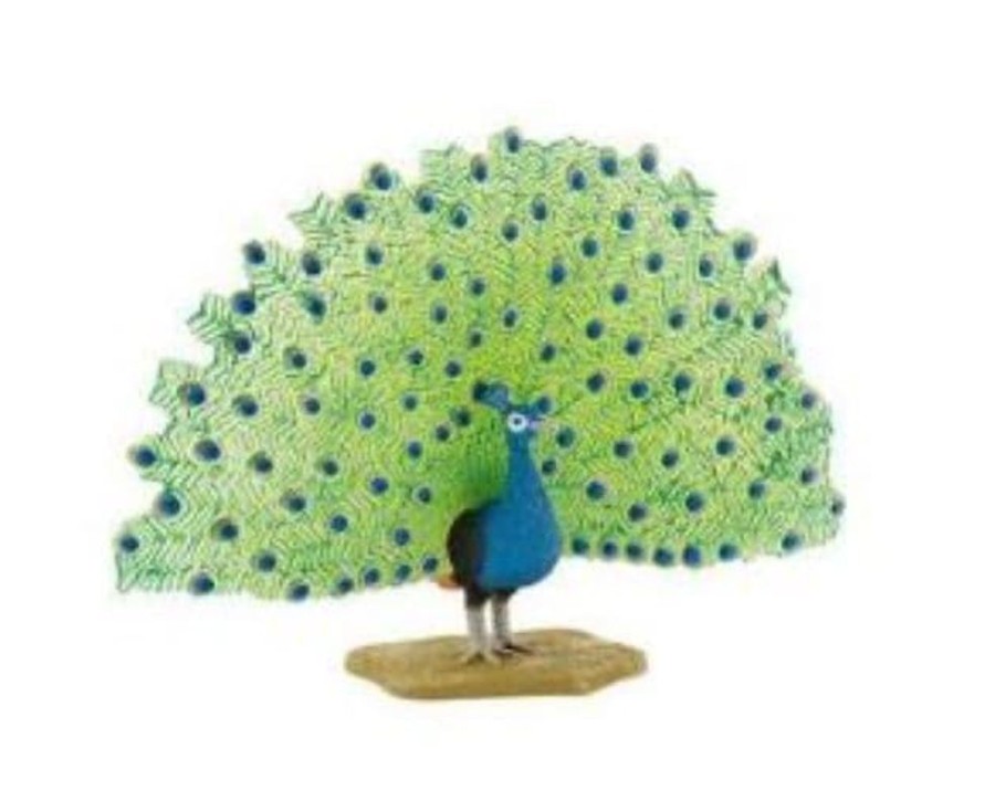 Bullyland Pavo Real De Juguete Bullyland 69390 - Granjas Y Animales Animales Del Bosque