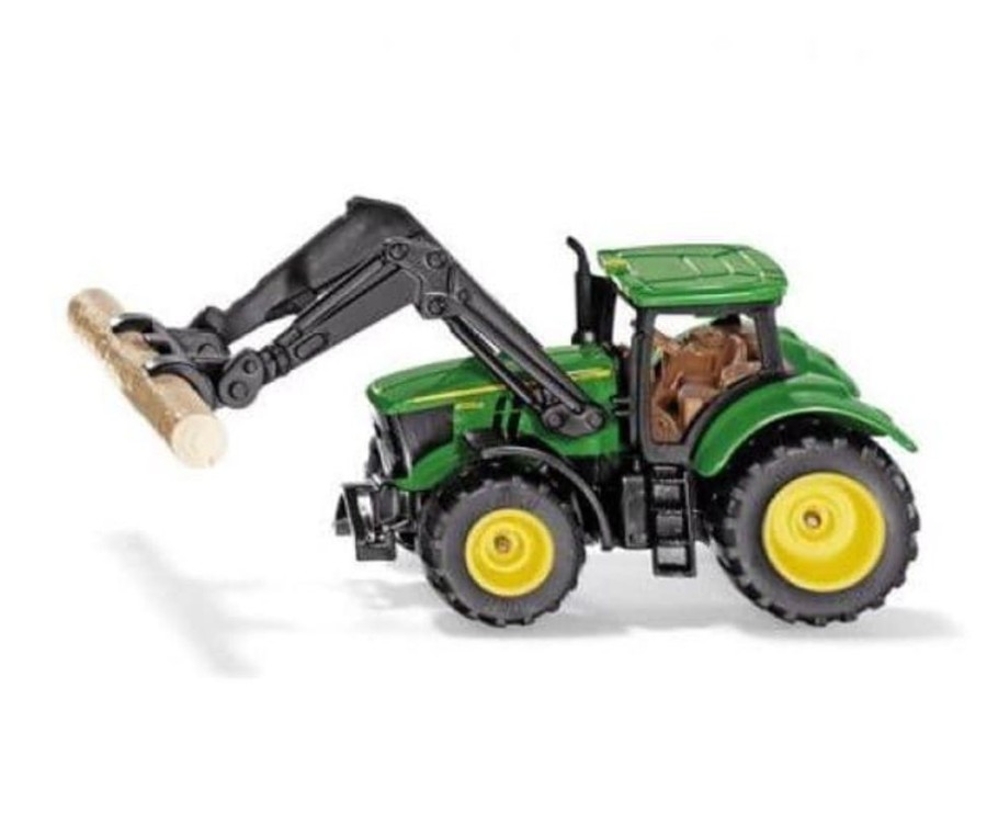 Siku Tractor John Deere Con Pinza Para Troncos De Juguete Siku 1540 Escala 1:87