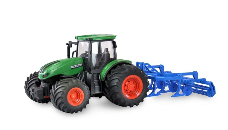 Busto juguetes Tractor Radiocontrol Con Cultivador 1:24 Rtr Verde | Busto Juguetes Tractores Rc