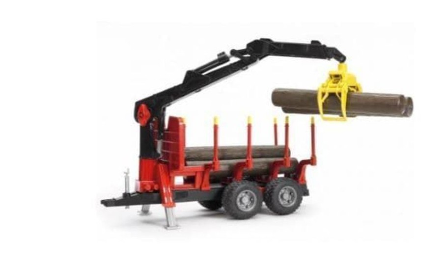 Bruder Remolque Forestal De Juguete Con 4 Troncos-Escala 1:16 Bruder 02252 Forestal Bruder