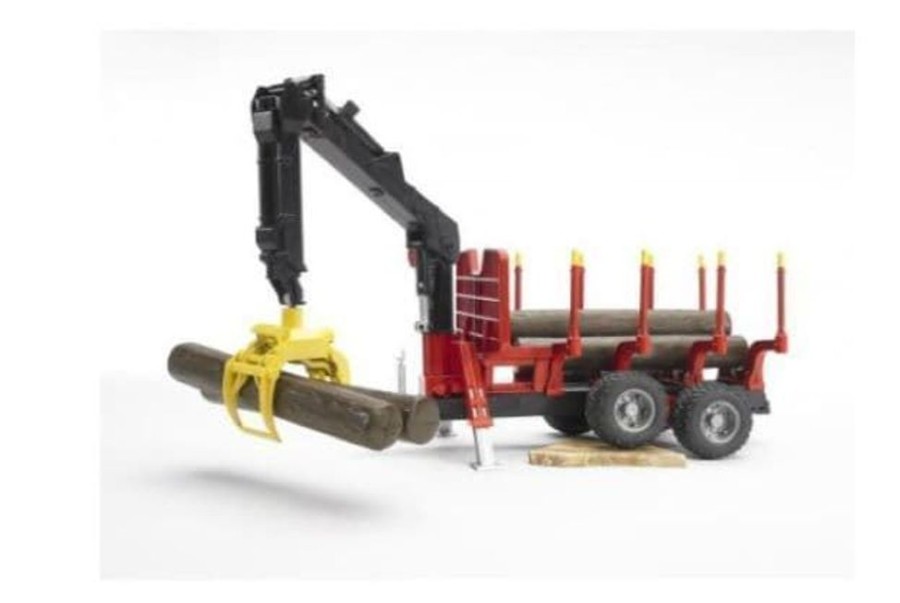 Bruder Remolque Forestal De Juguete Con 4 Troncos-Escala 1:16 Bruder 02252 Forestal Bruder