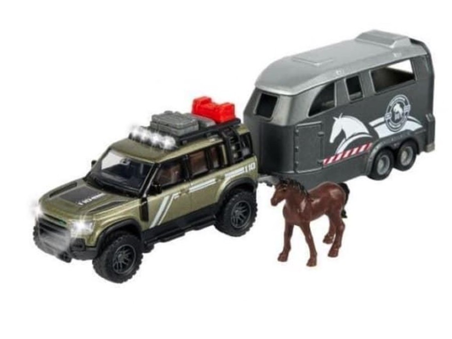 Majorette Land Rover Con Remolque Y Caballos De Juguete Con Luz Y Sonido | Majorette Otros Juguetes