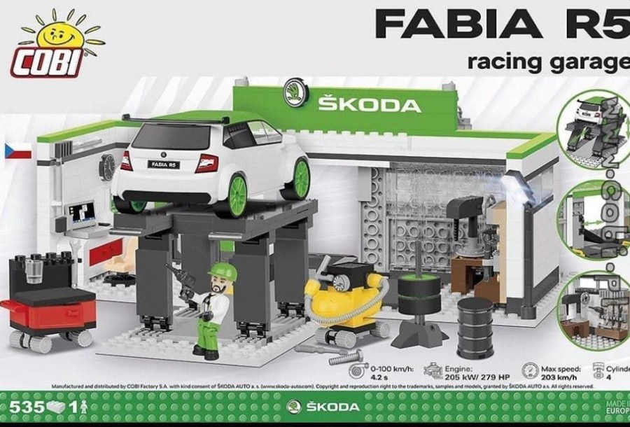 Cobi Garaje Skoda Fabia Racing R5 De Construccion Cobi 24580 Bloques Construccion Juguete