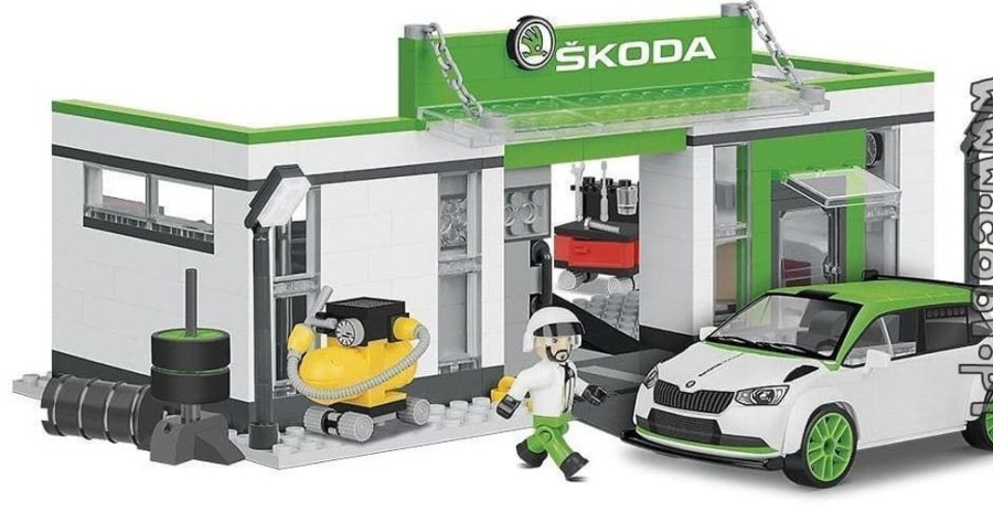 Cobi Garaje Skoda Fabia Racing R5 De Construccion Cobi 24580 Bloques Construccion Juguete