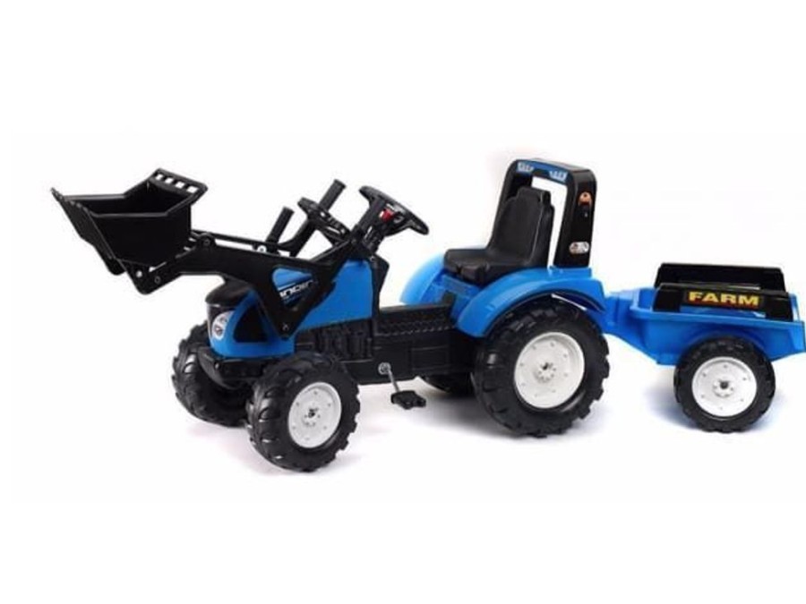 Falk Tractor De Pedales Landini Serie 7 Con Pala Y Remolque De Juguete Falk 3010Am De 3 A 7 Anos