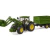 Bruder Tractor De Juguete John Deere 7R 350 Con Pala Delantera Y Remolque 03155 | Bruder Tractores Bruder