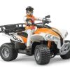 Bruder Quad +Conductor De Juguete- Escala 1:16 Bruder 63000 Vehiculos De Emergencia Bruder