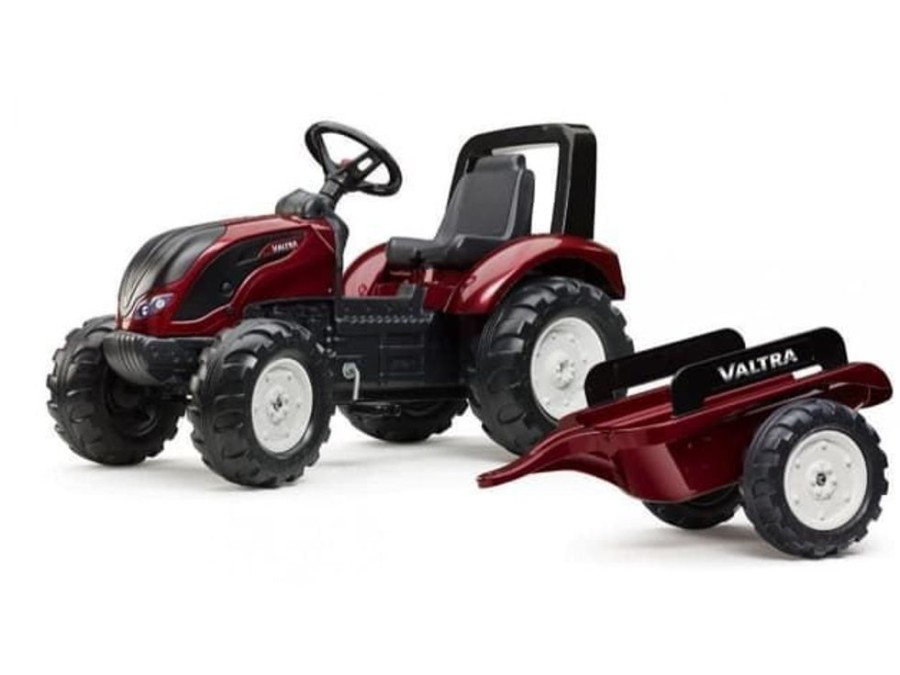 Falk Tractor De Pedales Valtra Con Remolque De Juguete De Falk 4000Ab De 3 A 7 Anos