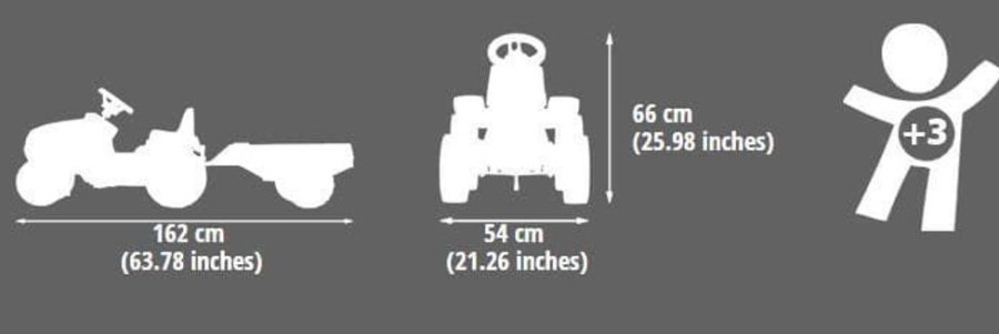 Falk Tractor De Pedales Valtra Con Remolque De Juguete De Falk 4000Ab De 3 A 7 Anos