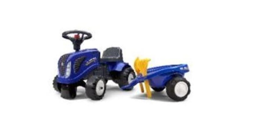 Falk Tractor Correpasillos New Holland Con Remolque, Pala Y Rastrillo Falk 280C Correpasillos