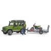 Bruder Land Rover Con Remolque + Ducati De Juguete Escala 1:16 Bruder 02589 Coches Bruder