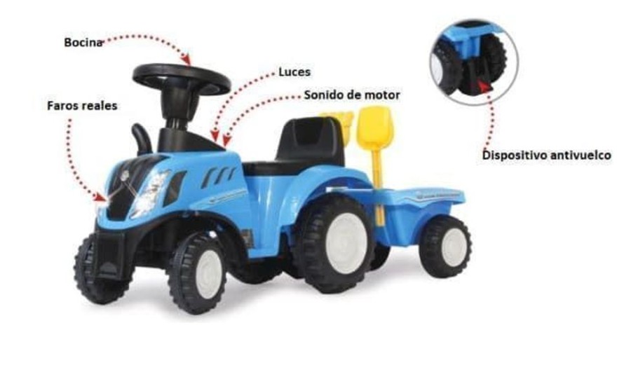 Jamara Tractor Correpasillos New Holland T7 Azul Jamara 460355 Correpasillos