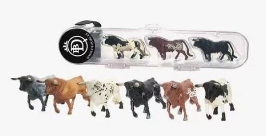 COLLECTA Tubo Con Toros Bravos Minis De Juguete 6 Toros | Collecta Animales De Granja