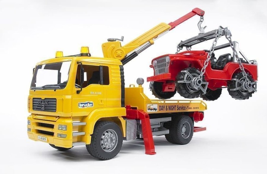 Bruder Camion Grua De Juguete Man + Todoterreno- Escala 1:16 Bruder 02750 Camiones Bruder