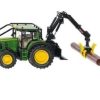 Siku Miniatura Tractor Forestal John Deere 7530 Con Brazo Ritter Y 4 Troncos | Siku Escala 1:32