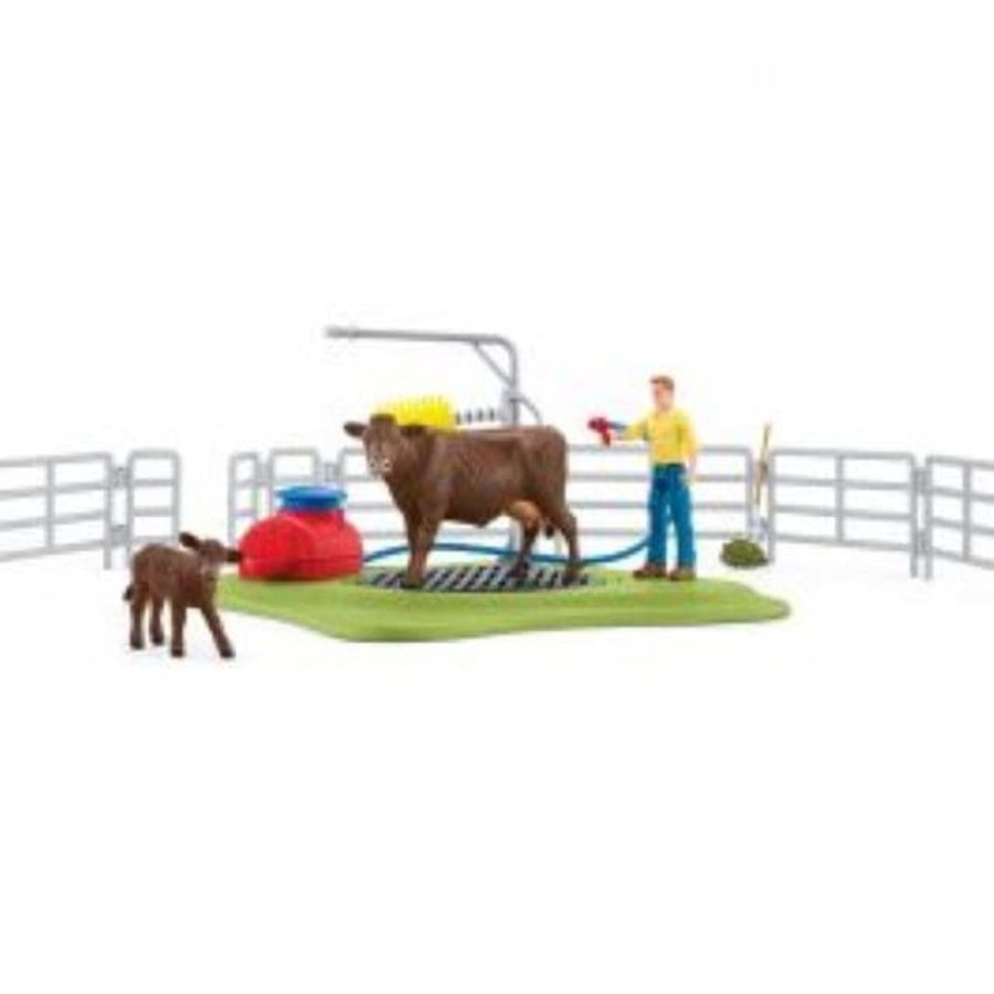 Schleich Lavado Para Vacas De Juguete Schleich 42529 Accesorios Granja