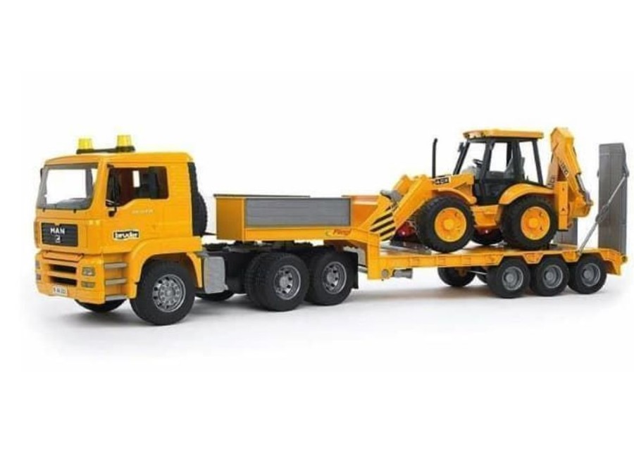 Bruder Camion Plataforma De Juguete Man Tga + Pala Mixta Jcb- Escala 1:16 Bru Camiones Bruder