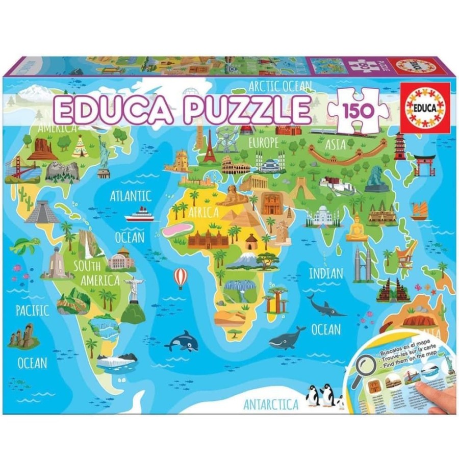 Educa Puzzle Mapa Monumentos 150 Piezas Educa - Otros Juguetes Puzzles