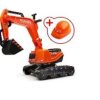 Falk Retroexcavadora De Juguete Giratoria Kubota Con Casco Falk 122 Excavadoras Y Remolques