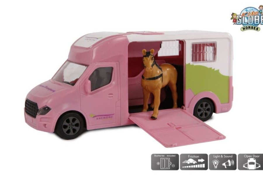 Kids Globe Camion De Caballo De Juguete Rosa Kids Globe 510212 Coches, Remolques Y Quad