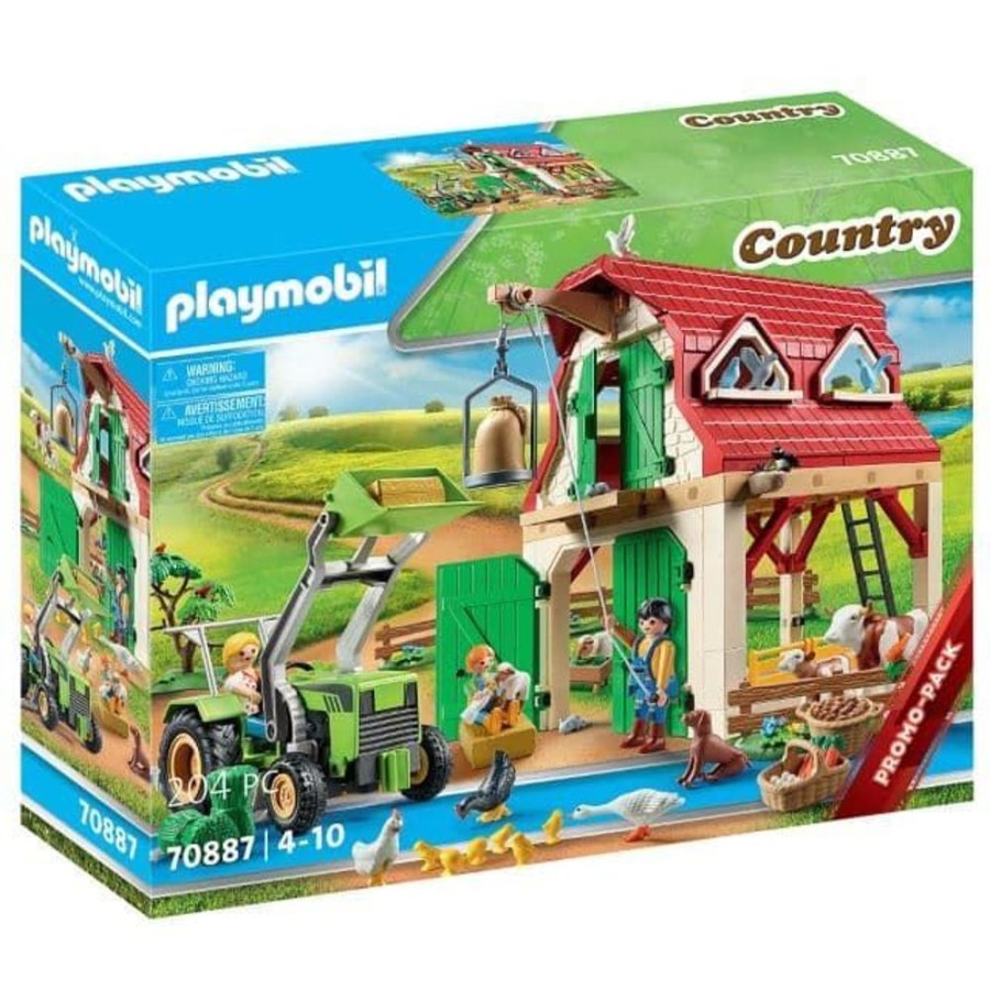 Playmobil Granja De Playmobil Con Animales De Juguete 70887 - Hobby Playmobil Juguetes