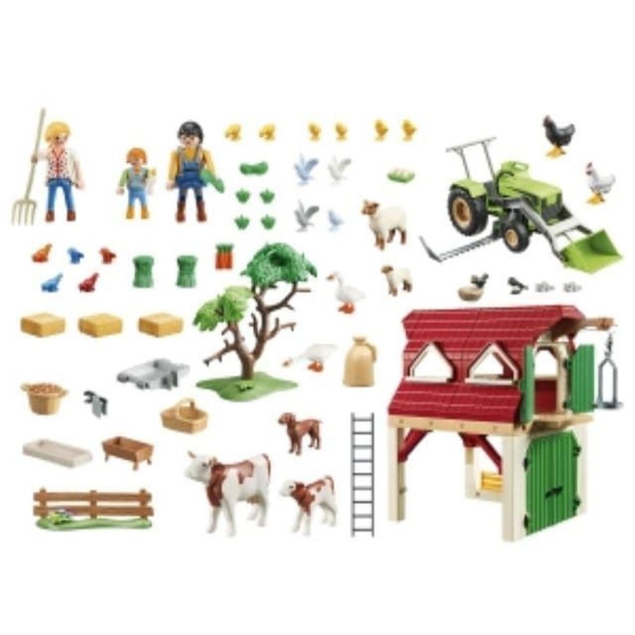 Playmobil Granja De Playmobil Con Animales De Juguete 70887 - Hobby Playmobil Juguetes