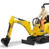 Bruder Mini Excavadora De Juguete + Trabajador Jcb- Escala 1:16 Bruder 62002 Excavadoras Bruder